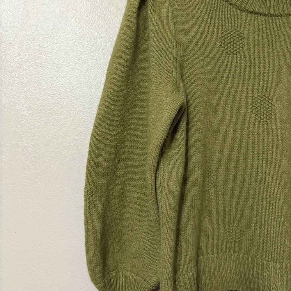 Madewell Textured Olive Crew Neck Sweater - Picture 4 of 5